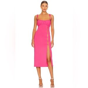 MAKE AN OFFER! NWT! NBD Pink Fleure Midi Dress Size Small